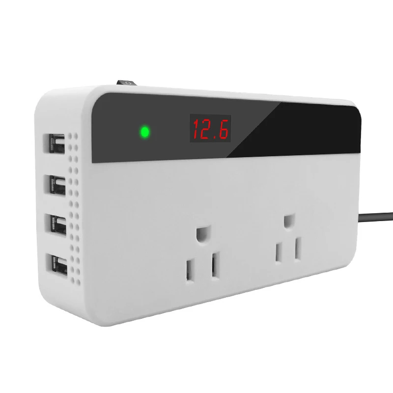 BINYEAE 200 Вт автомобильный инвертор постоянного тока 12 В до 110 AC DC адаптер 4 порта