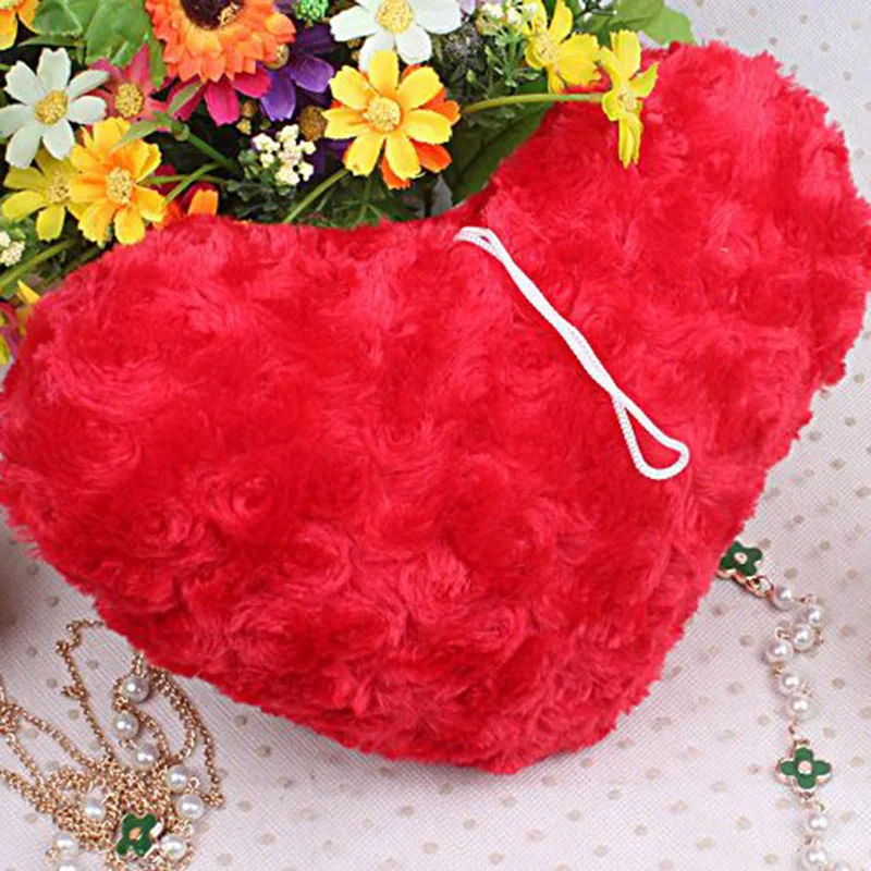 

1Pcs Plush pillow Creative couple heart-shaped Hold pad Wedding Love Pillow Soft Cotton Cushion Sofa bed Decoration 7z-cx322