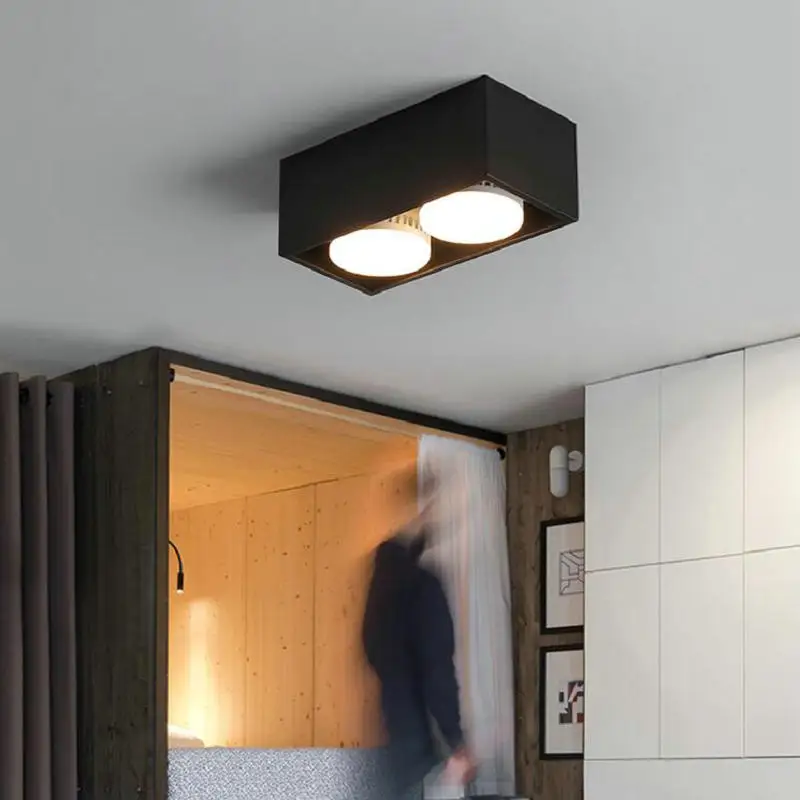 o Envio Gratuito de Alta Qualidade Quadrado 20 w Duplo Gx53 Branco ou Preto Led Downlights Lâmpadas ce Rosh 6 Pçs e lote 16 20 W duplo GX53 Branco ou preto
