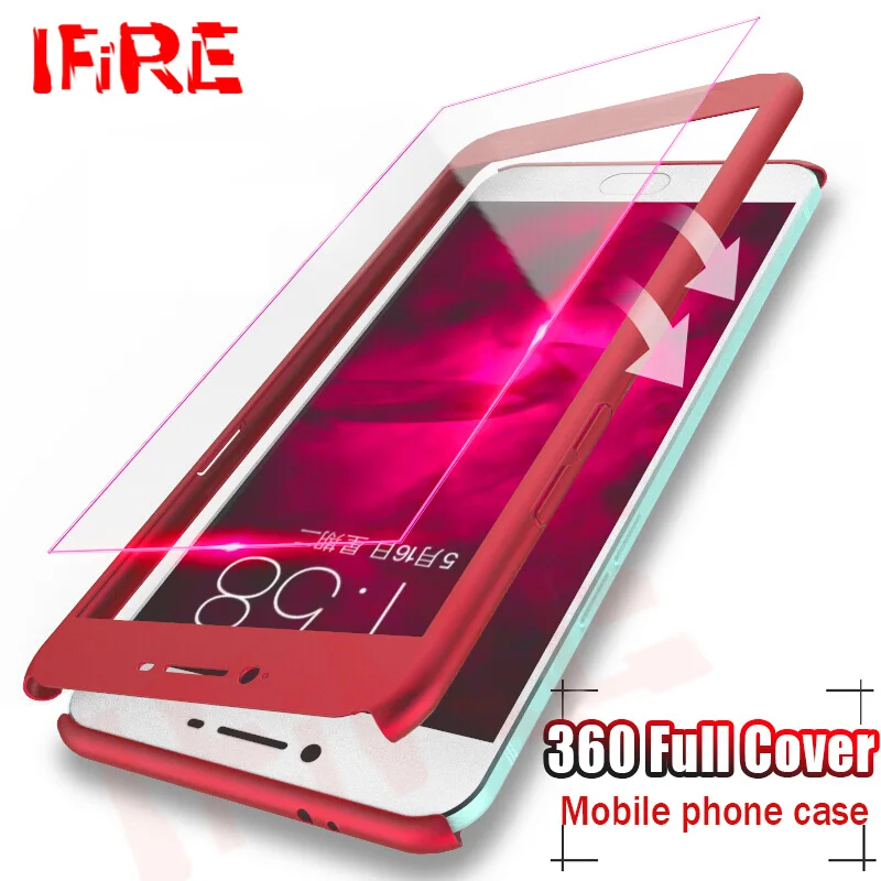 Cases For Huawei Honor 8 Lite 360 Full PC Protection Phone Cover P8 lite 2017 Case P9 With Glass |
