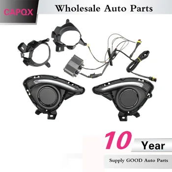 

CAPQX 1 Set For Mazda2 Mazda 2 2015 2016 High Quality DRL LED Daytime Running Light Daylight Front Bumper Fog Lamp Fog lamp