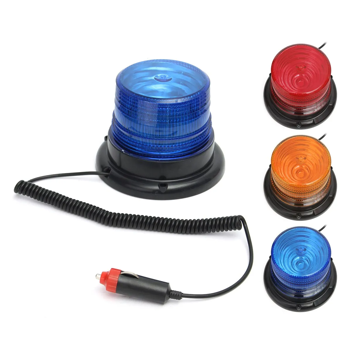 

12V 10W LED Car Truck Magnetic Warning Light Flash Beacon Strobe Emergency Lamp Blue Yellow Red
