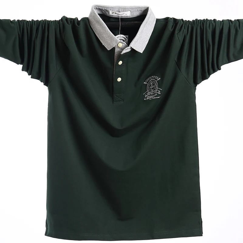 

2019 Men Polo Shirt Autumn Men Fashion Casual Cotton Male Polo Shirts Long Sleeve Winter Hombre Polo Shirt Tees Oversized L-5XL