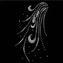 New crystal stone hot fix rhinestone transfer designs,strass hot fix rhinestone iron on motifs for t shirt dance dress cloth SS1