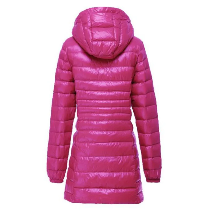 Новинка 2018 осенне зимняя женская куртка на утином пуху S ~ 6XL облегающие парки