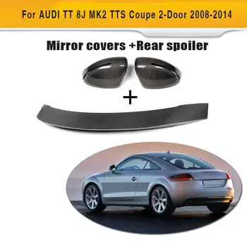 

Car Rearview Mirror Cap Cover Trim Rear Spoiler Wing for AUDI TT 8J MK2 TTS 2-Door 2008-2014 Car Spoiler 3PCS/Set