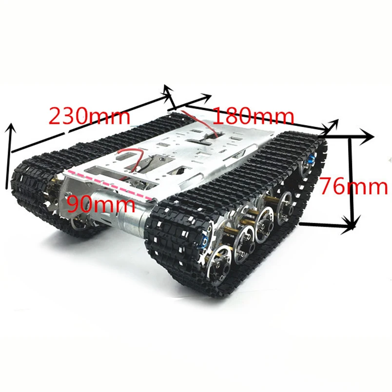 Алюминиевый сплав умный робот шасси автомобиля большой бак шасси с моторами для DIY дистанционного управления робот автомобиль DIY игрушки