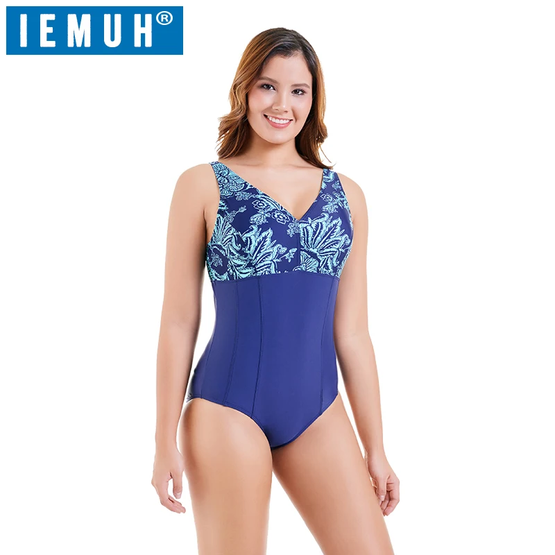 

IEMUH Brand New Plus Size Swimwear Women One Piece Swimsuit High Waist Beachwear Female Sexy Push Up Swimwear Bathing Suit