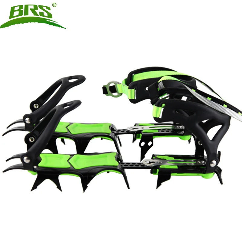 Brs Professional 14 Teeth Claws Ice Crampons Snow Boot Shoes Non Slip