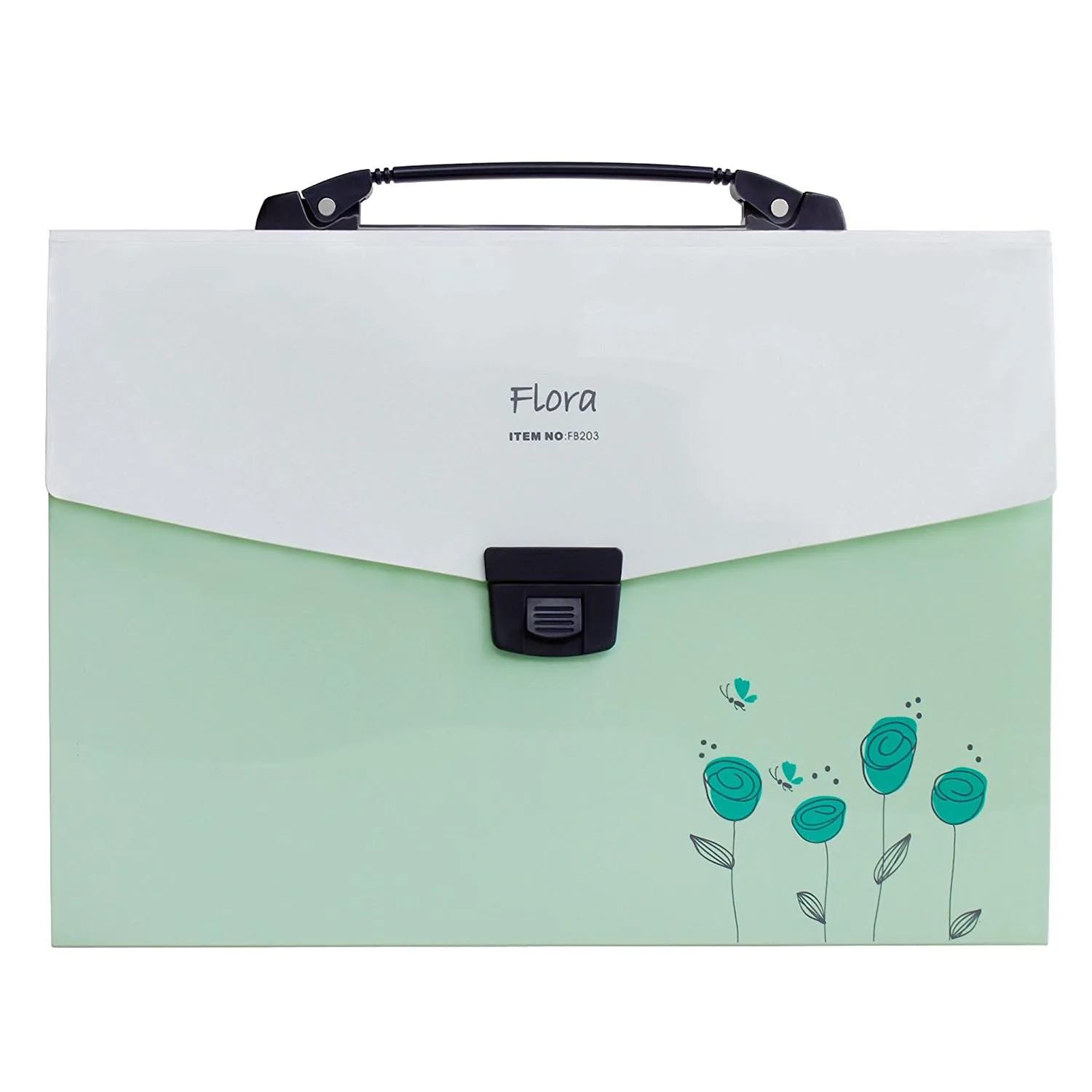 Accordion Expanding File Folder, 13 Pockets,A4 Size, Handle and Tabs