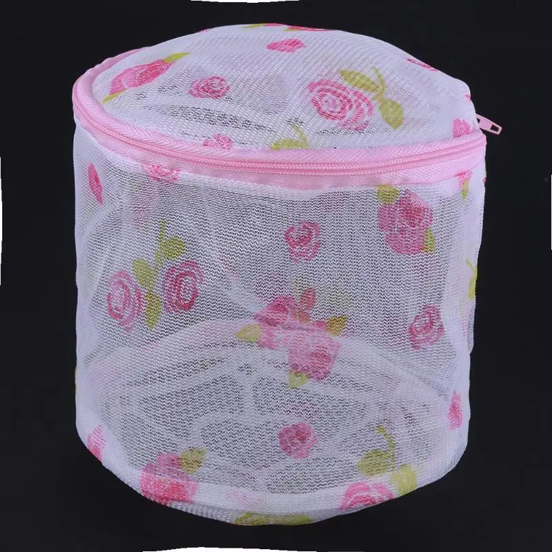 1Pcs Zippered Mesh Laundry Washing Bag Foldable Lingerie Bra Socks Underwear Washing Machine Clothes Protection Net Bags Storage