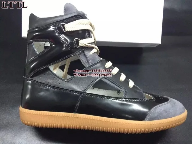 Brand Designer High Quality red Leather Shoes Men Lace-Up High Top Men Casual Shoes fashion cut outs luxury brand men shoes Brand Designer High Quality red Leather Shoes Men Lace-Up High Top Men Casual Shoes fashion cut outs luxury brand men shoes