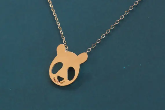 Trendy Personalized Panda Bear Necklace Gold Silver Color Jewelry Statement Cs Go Collares | Украшения и аксессуары