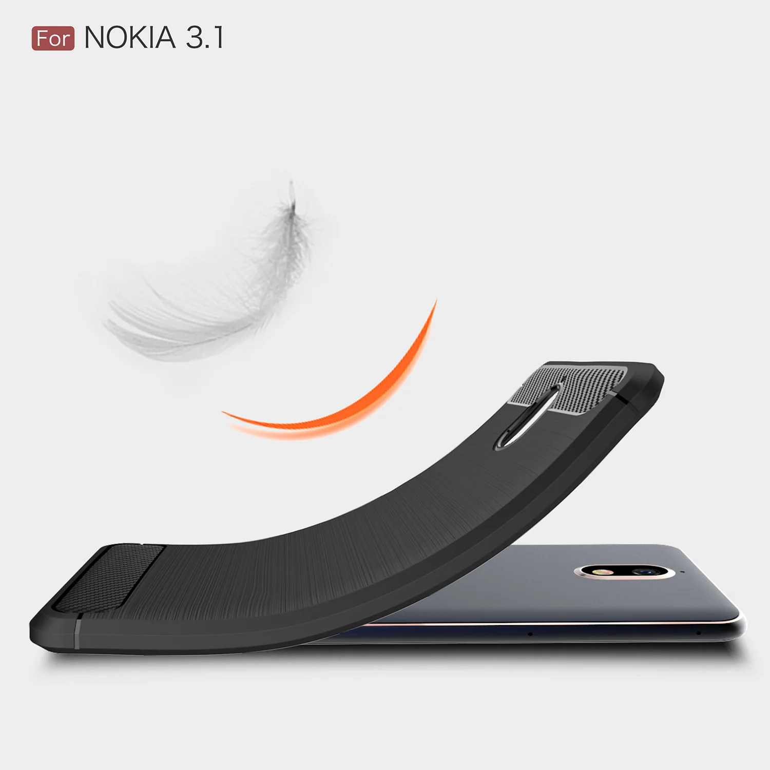 Чехол для Nokia Lumia 4,2 6,2 3,2 2,2 6,1 5,1 2,1 3,1 7,1 1, 5, 6, 7, 8, X 71X5X6X7 Plus противоударный углеродного волокна TPU чехол для телефона чехол