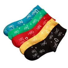 5 пар Для женщин короткие носки Забавный Новинка маленькие человеческие узор женские хлопковые носки лето-осень антифрикционных высокое качество Meias