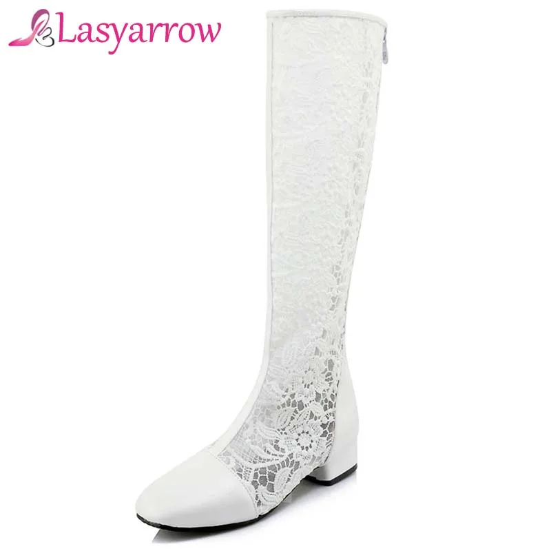 Lasyarrow/модные пикантные женские босоножки на толстом каблуке с квадратным носком