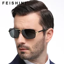 Солнцезащитные очки Feishini мужские прямоугольные брендовые