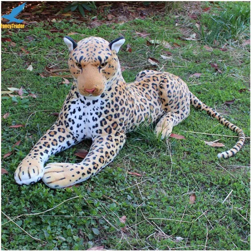 Fancytrader 43'' Giant Simulated Animal Leopard Plush Toy Large Simulation Panther House Decoration Great Gift for Kids 2 Models (9)