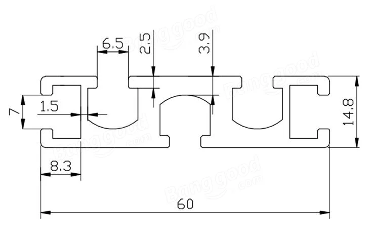 Machifit 1560 300mm Aluminum Profile Extrusion Frame for CNC
