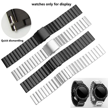 

PEIYI Watchband Solid Stainless Steel Wristband Deployment Butterfly Buckle Black Metal Bracelet Replace Huawei watch 2/Pro/GT