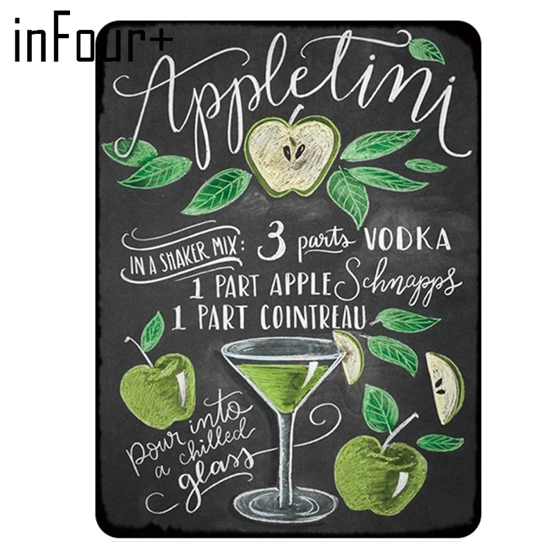 Iced tea Recipe Ретро винтажные металлические жестяные вывески Бар паба Настенный