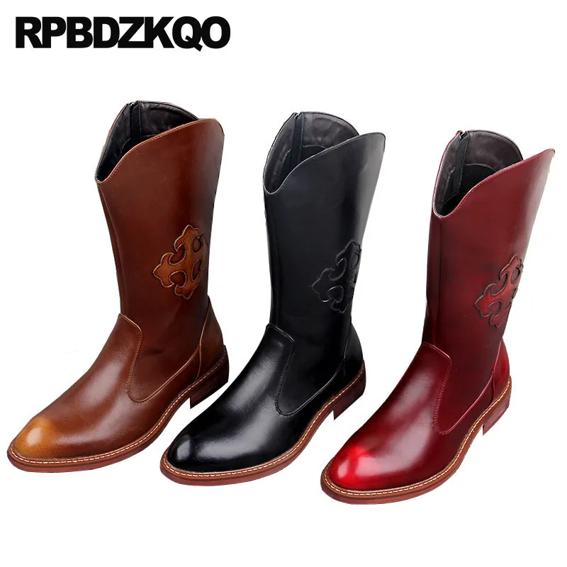 brown riding style boots