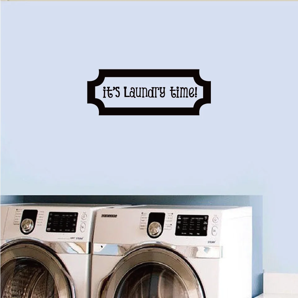 It's Laundry Time Vinyl Wall Sticker Laundry Room Wall Decal Home Decor