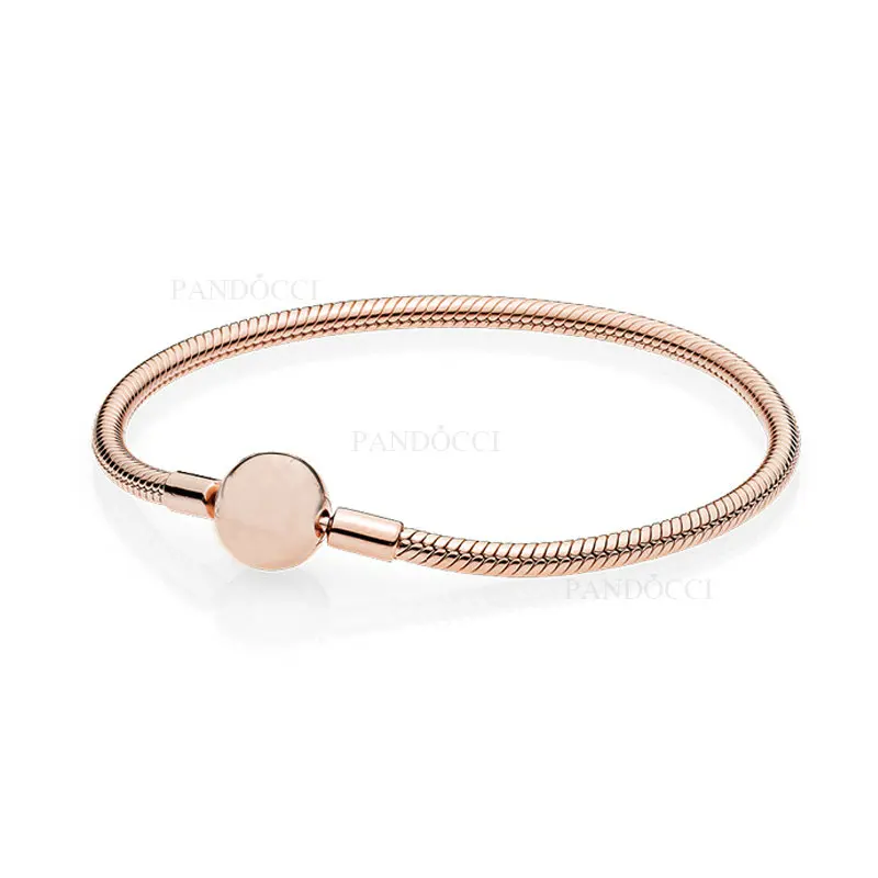 

Fits European Fashion Original Style Jewelry Rose Clasp Bracelets 100% 925 Sterling Silver DIY Making Jewelry PANDOCCI