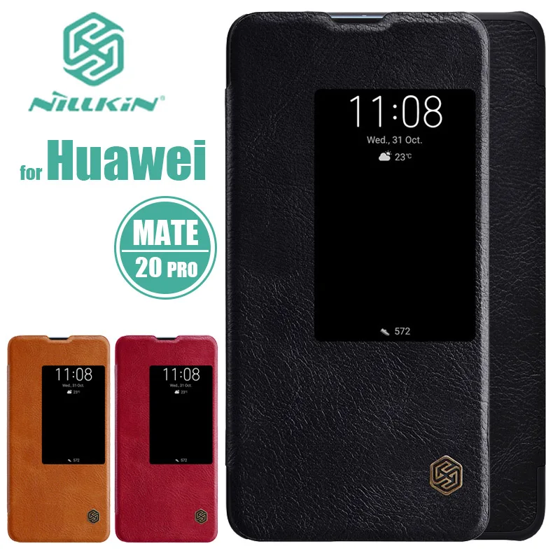Чехол Nillkin Qin для Huawei Mate 20 X кожаный флип-чехол Mate20 Pro Роскошный деловой чехол