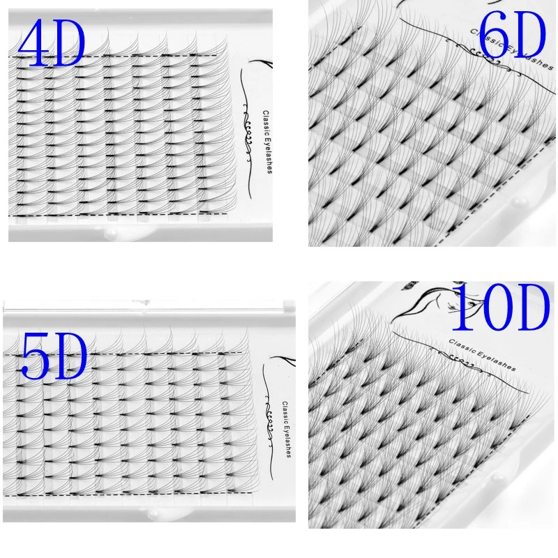 

3D-10D Russian Volume Eyelashes Extension Short Stem Pre made Fans C D curl Mink Lash Hot Selling Eyelash Individual Extensions