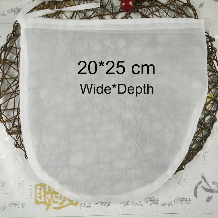 

25*20 cm Home Brew A Type Filter Bag 2pc/lot Hot Sale Lager Ale Brewing Reusable Wort Filter Bag For Malt Boiling Free Shiping