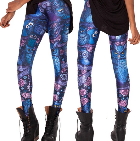 

X-053 New Arrival Midnight Owl Leggings Fashion digital print Pants