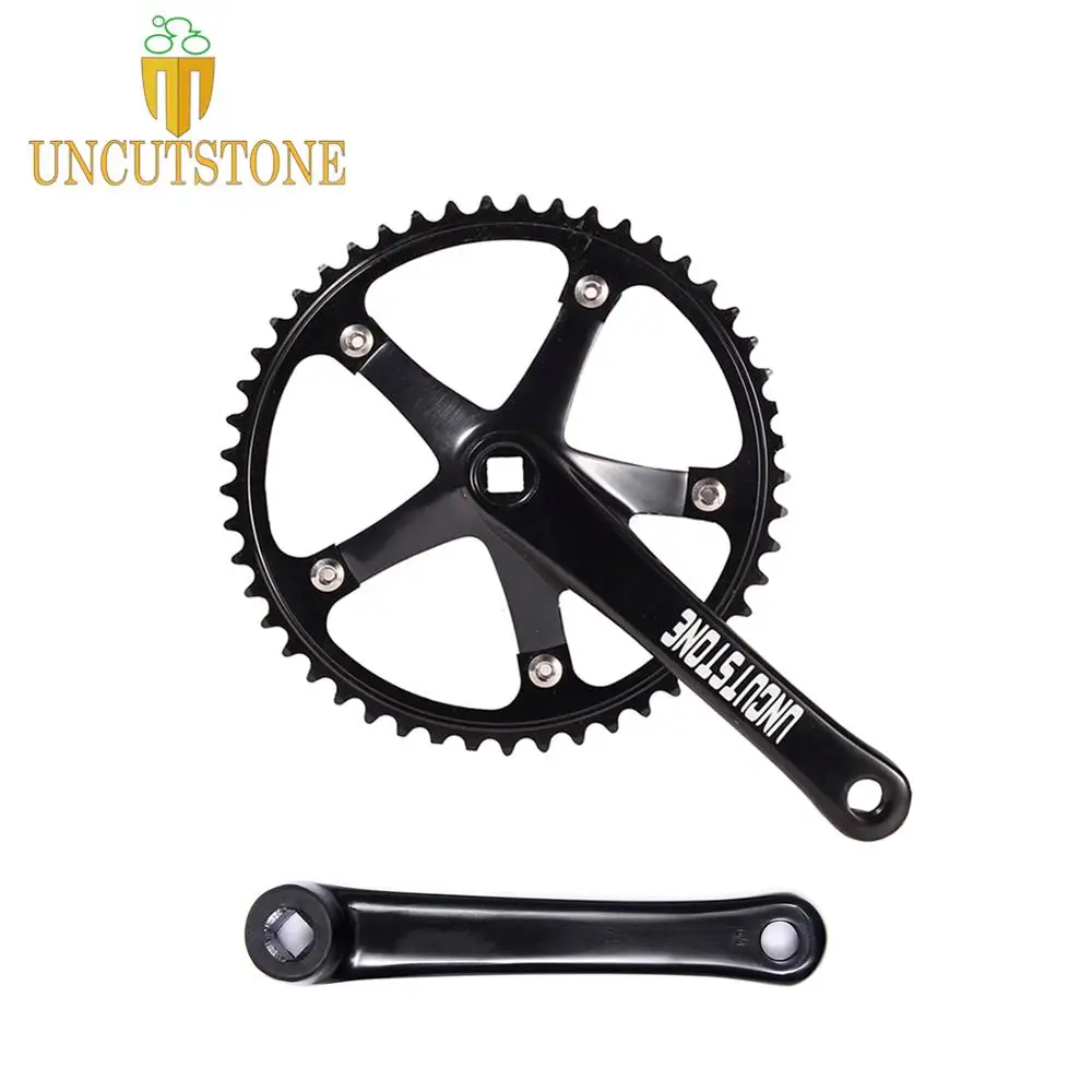 

Fixie Bike Crankset 49T Single Speed Bike Sprocket 130 BCD chainwheel accessories Track bicycle Crank set fixed gear