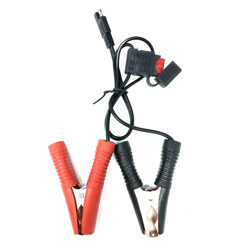 

Battery Alligator Crocodile Clip to Sae Connector Extension Cable 18AWG 50CM 2 Pin Quick Disconnect to Alligator Connectors Fuse