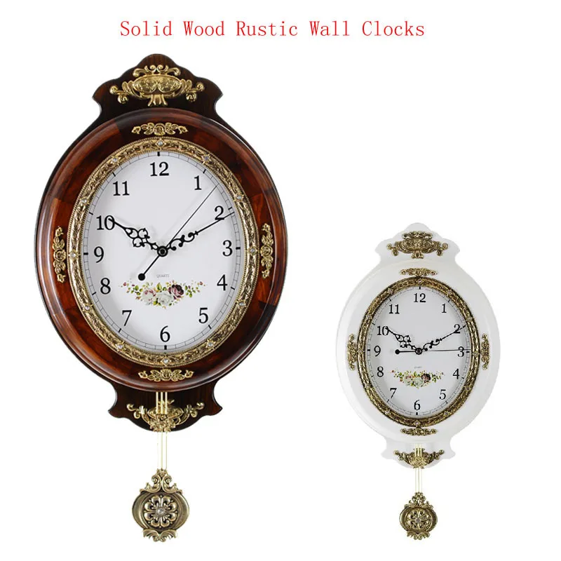 OUYUN European Large Wall Clock Modern Design Wooden Vintage Pendulum Mute Safe Quartz Movement Home In Clocks From OUYUN European Large Wall Clock Modern Design Wooden Vintage Pendulum Mute Safe Quartz Movement Home In Clocks From