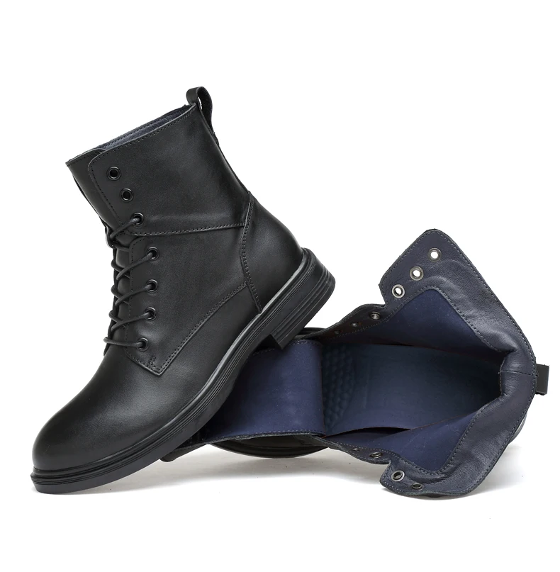 {zorssar} Homens Quente Tamanho Militares 35 Fur Martin Sapatos No Motocicleta Tornozelo Couro Dos Grande Da Inverno 50 Preto Black Fur black De 2018 Botas YrTvYa