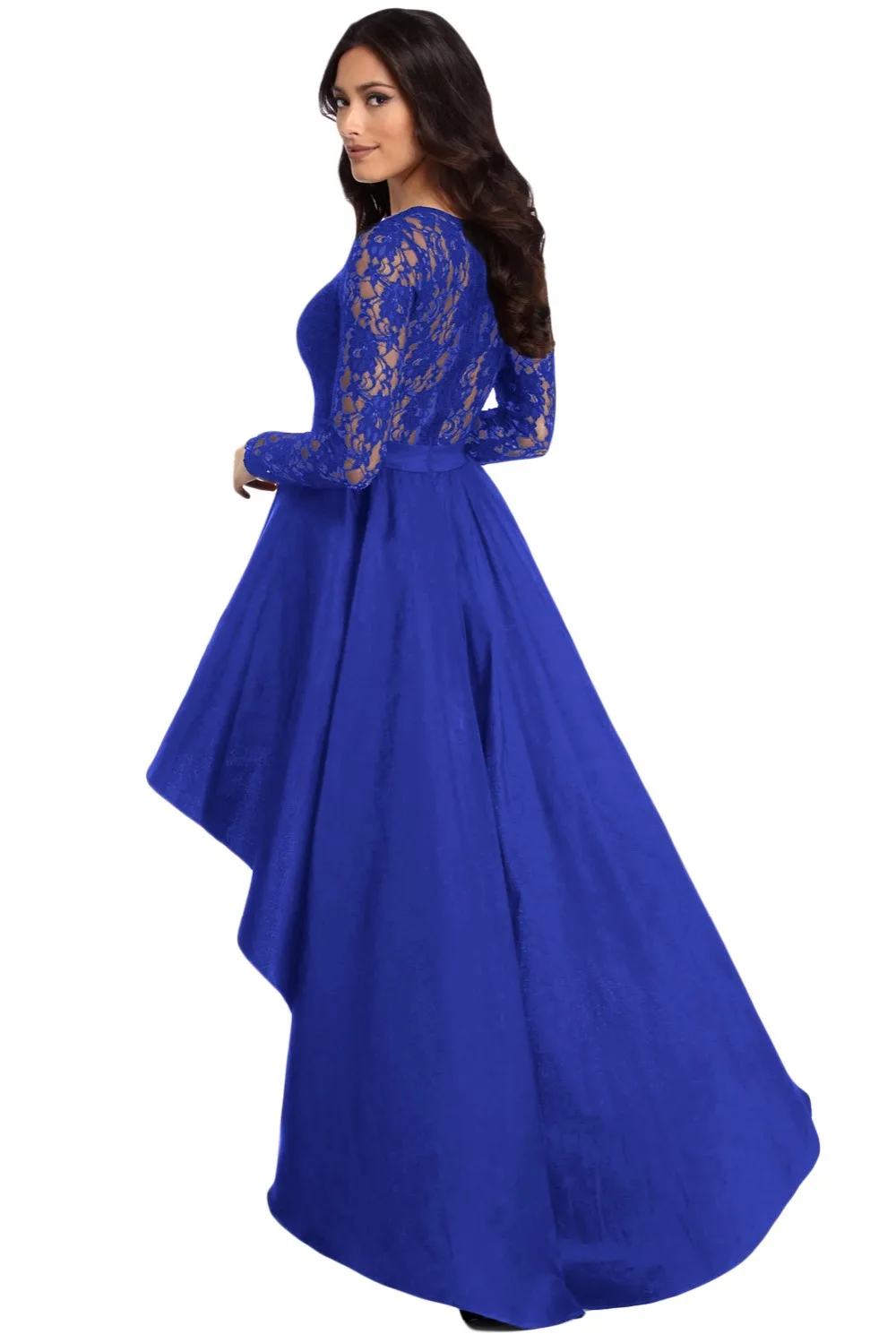 Royal-Blue-Long-Sleeve-Lace-High-Low-Satin-Prom-Dress-LC61910-5-2