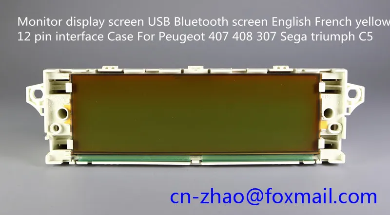 Prix pour Écran d'affichage du moniteur USB Bluetooth écran Anglais Français jaune 12 broches interface Cas Pour Peugeot 407 408 307 Sega triumph C5 Prix pour Écran d'affichage du moniteur USB Bluetooth écran Anglais Français jaune 12 broches interface Cas Pour Peugeot 407 408 307 Sega triumph C5