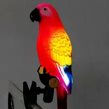 4psc светодиодный солнечный садовый светильник 4 разных цвета лампа «попугай» Гибкая Зажимная база для внутреннего дворика наружное украшение