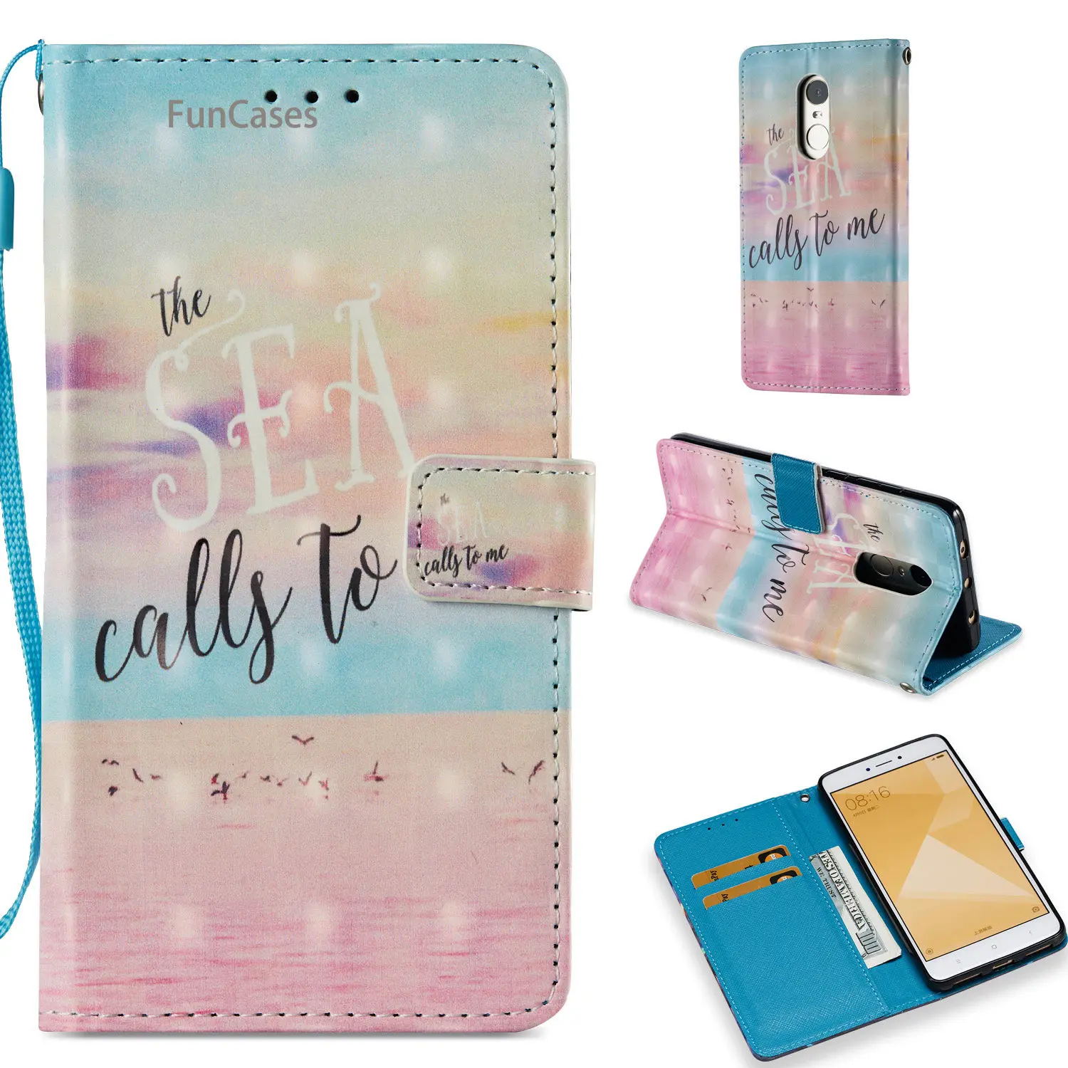 Pretty Text Flip Phone Case sFor Coverage Redmi Note 4X Card slot Luxury Business Accessory For Xiaomi | Мобильные телефоны и