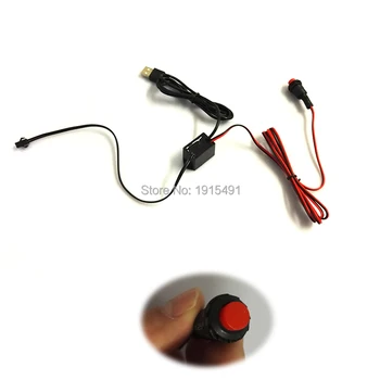

5V6M USB interface EL wire inverter powered by Mobile battery for driving 1-6m EL wire or EL strip for holiday lighting Decora