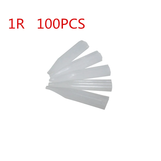 100 Pieces Per Lot 1R Round Sterilized Plastic Disposable Eyebrow Lip Tattoo Permanent Makeup Tips Top Quality Needle Caps 100 Pieces Per Lot 1R Round Sterilized Plastic Disposable Eyebrow Lip Tattoo Permanent Makeup Tips Top Quality Needle Caps