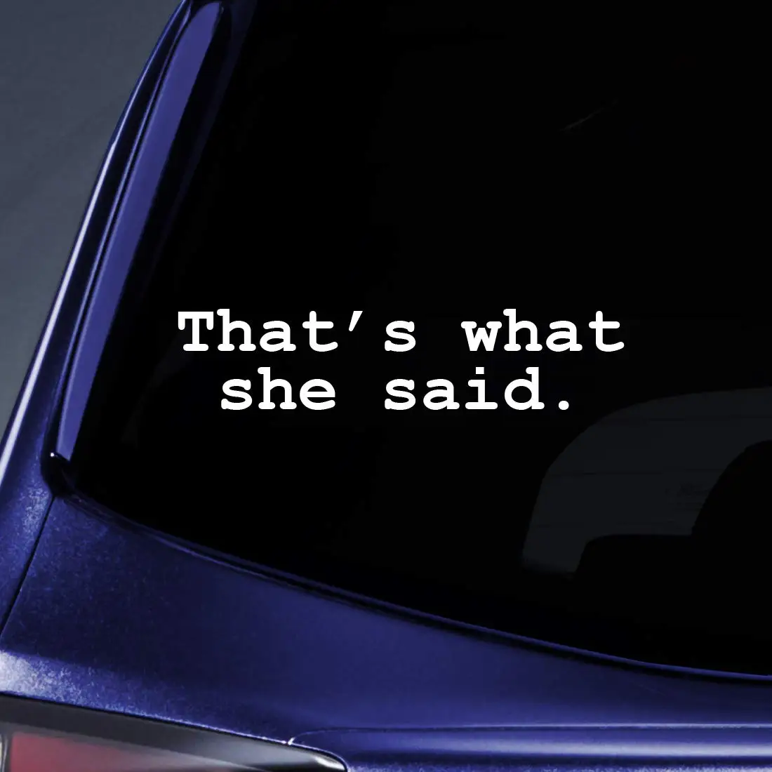 

Bargain Max Decals - That's What She Said - Office Sticker Decal Notebook Car Laptop 8" (White)