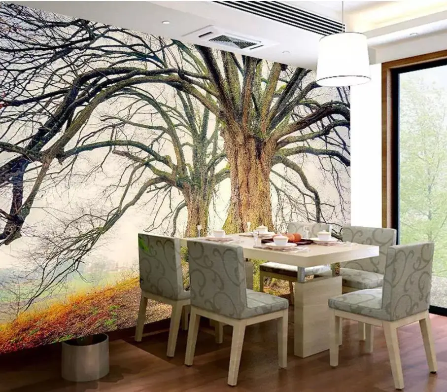 

Custom Photo Wallpaper 3D Stereo Forest big tree scenery Wallpaper Mural Painting For Living Room Home Decor Living Room Wall