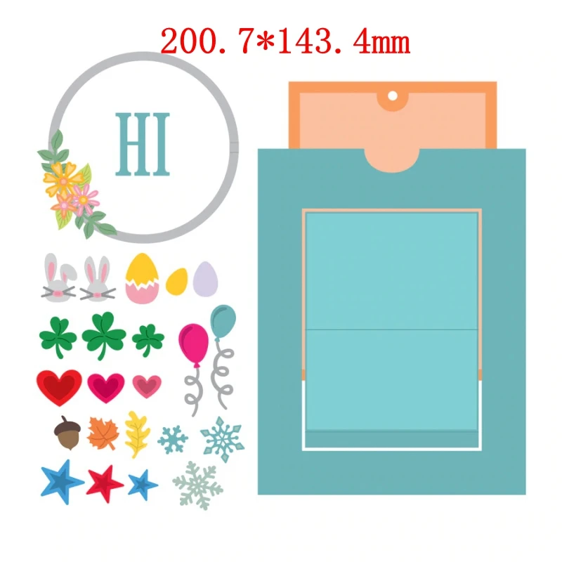 

Flower Circle Frame 3D Envelope Metal Cutting Dies Stencils for DIY Scrapbooking Photo Album Decorative Embossing Crafts Die Cut