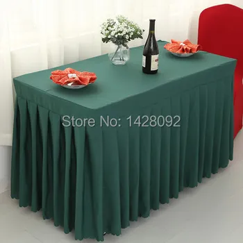 

green meeting table skirting cover can do customized size