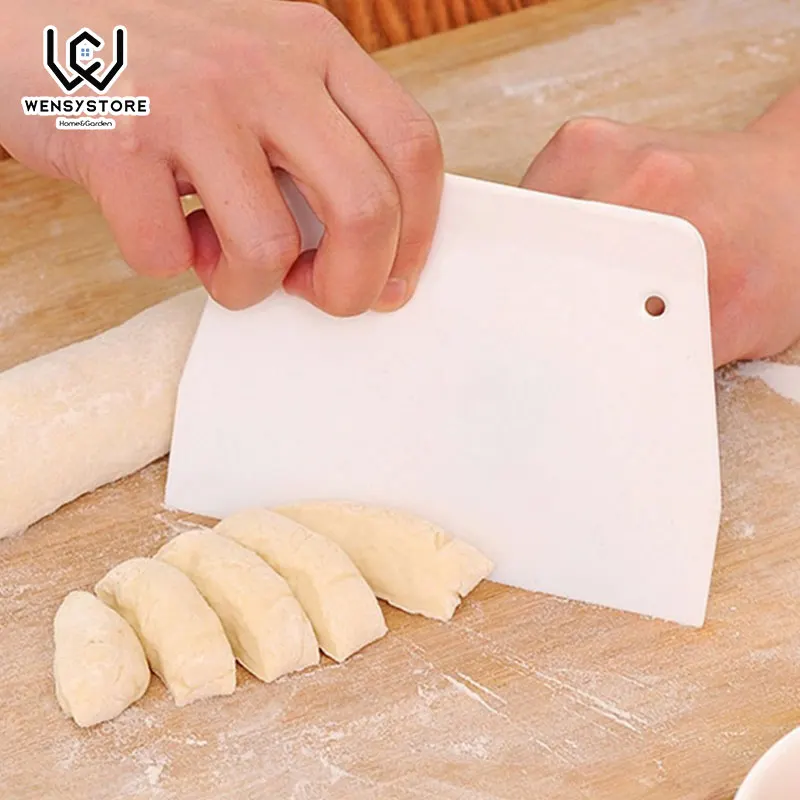 

1Pc Plastic Pastry Cutters Icing Fondant Scraper Edge Plain Smooth Cake Paddle Cake Spatulas Baking Pastry Tools Xx5 Dough Knife