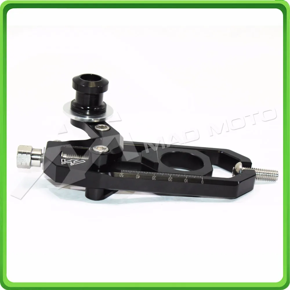 Aluminum motorcycle Chain Tensioner Adjuster with spool fit for YAMAHA R1 YZF R1 2004 2005 YZF-R1 04 05 Black (9)