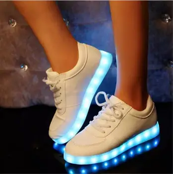 

USB Charging glowing led sneakers for Boy Girl Casual Kids Light Up shoes infant 7 color led slippers Luminous Sneakers