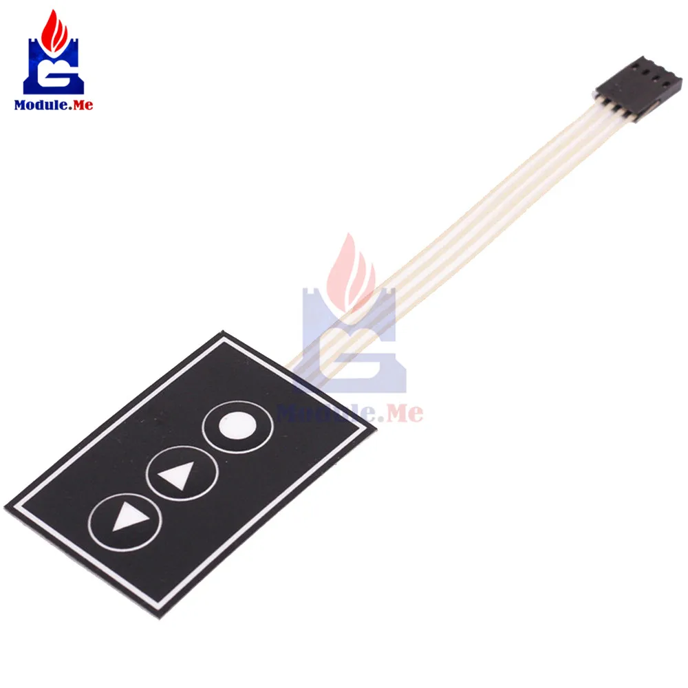 

NEW 1x3 Matrix Array Membrane Switch Keypad 3 Keys Keyboard 1*3 Keys Display Switch Control Panel For DIY